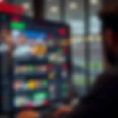 Online betting interface showcasing various sports options