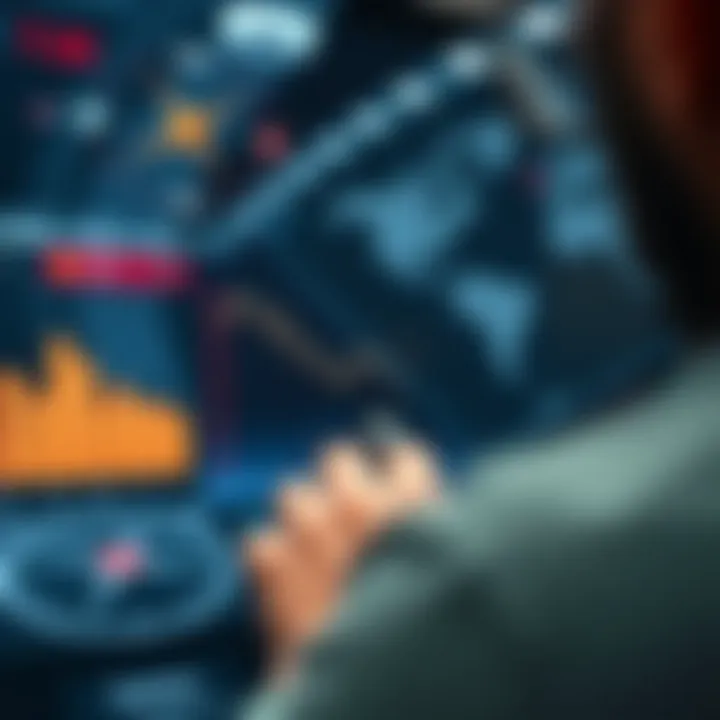 User interface showcasing navigation tools