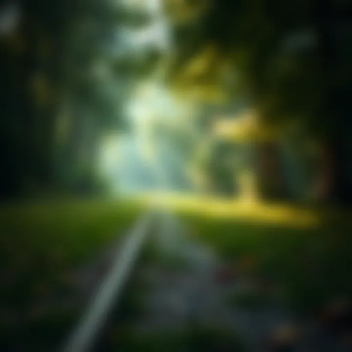 A pathway symbolizing user choices