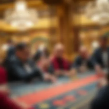 Strategic gameplay in baccarat with focused players