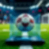 Virtual football representation on a betting platform
