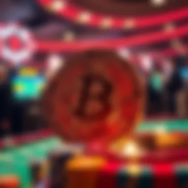 Blockchain Technology's Role in BitCasino An illustration representing blockchain technology in gambling