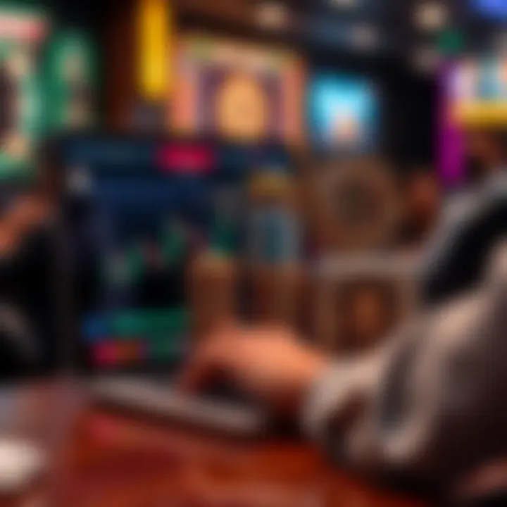 Concept of Bitcoin and online gambling integration