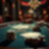 An elegant blackjack table with cards and chips
