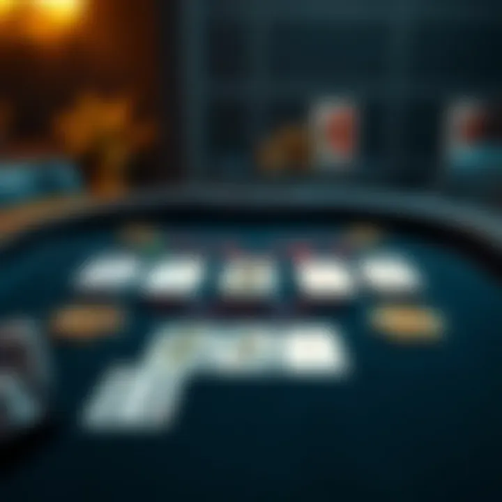 Strategic Blackjack table layout showcasing card values and player options