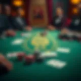 A visual representation of Blackjack strategies showcasing various game tactics