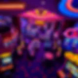 Aerial view of a vibrant casino gaming floor