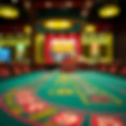 Intriguing casino game table with vibrant colors