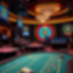Luxurious casino interior showcasing gaming tables