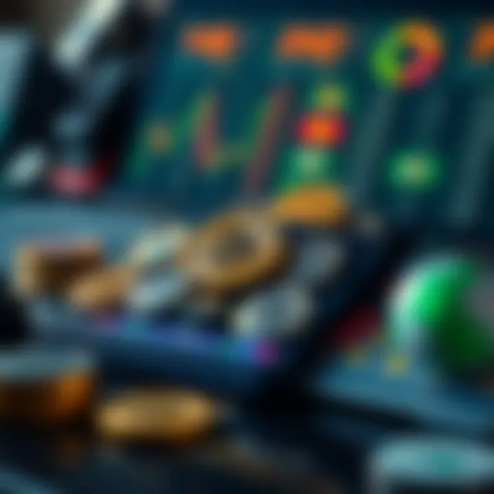 A digital wallet showcasing various cryptocurrencies used in betting.