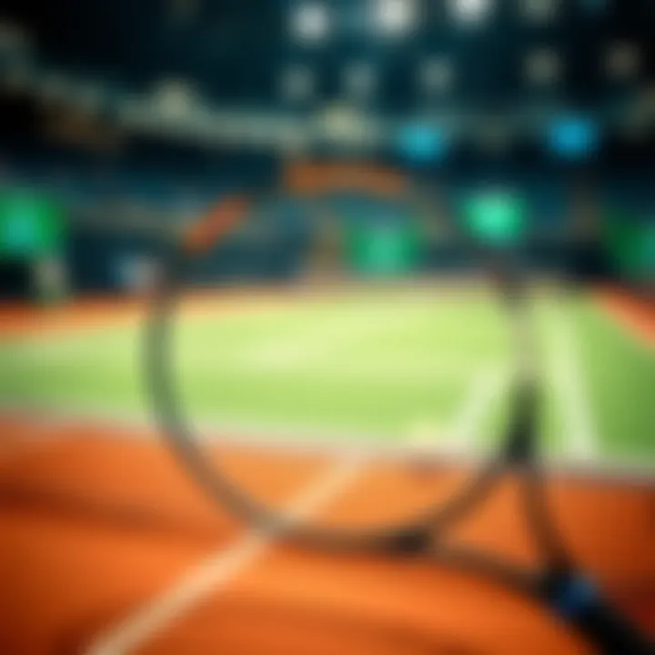 Visual representation of data analytics in tennis