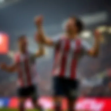 Eintracht Frankfurt celebrating a goal