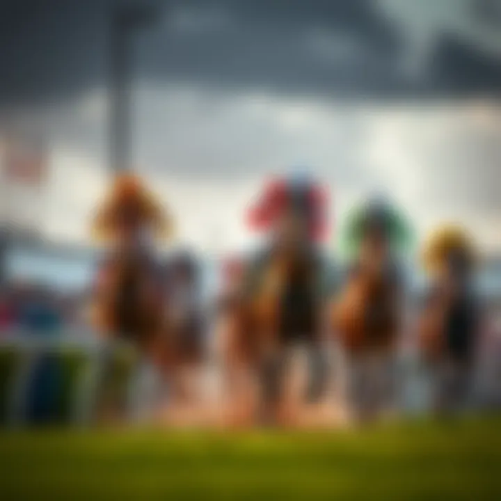 Excitement of horse racing events captured during live coverage