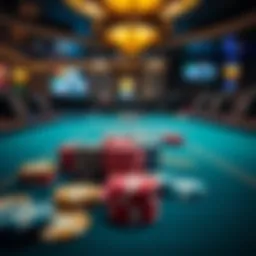 A captivating poker table with chips and cards ready for a game