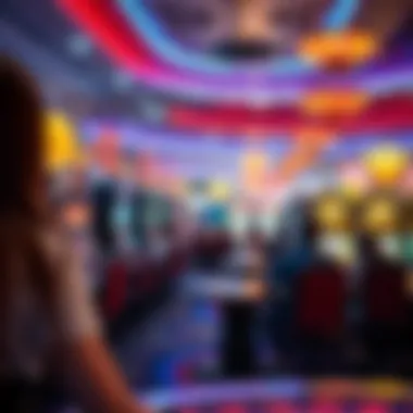 A captivating illustration of a vibrant online casino environment