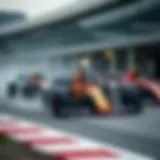 Dynamic F1 Racing Team in Action Dynamic F1 racing team in action