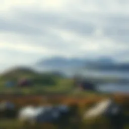 Scenic view of the Faroe Islands landscape