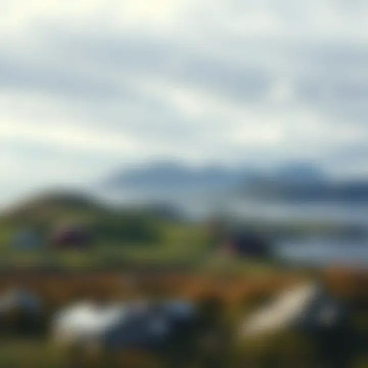 Scenic view of the Faroe Islands landscape