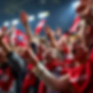 Spartak Moscow fans cheering passionately