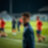 Emerging talents of French U21 football team training