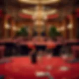 Elegant baccarat table setup