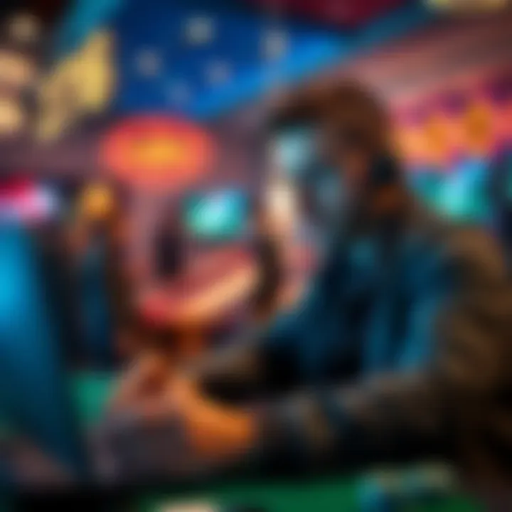 Playing online poker on a digital device