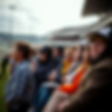 Horse racing live broadcast with spectators engaged