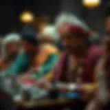 Historical depiction of Indian Poker origins