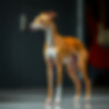 Elegant Italian Greyhound showcasing its slender physique
