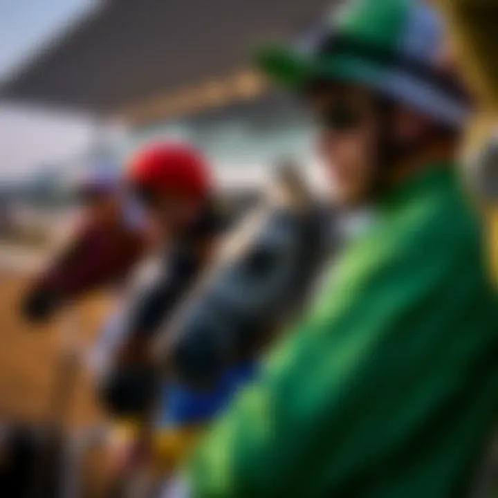 Jockeys ready for the race