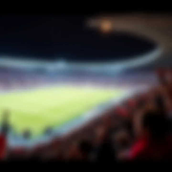 Historical stadium of Lech Poznań filled with enthusiastic supporters