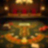Intricate design of a blackjack table showcasing the game layout