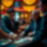 Live dealer interacting with players