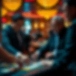 Live dealer interacting with players