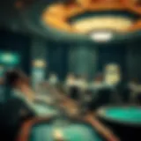 A captivating live casino environment showcasing tables and players engaged in a game.