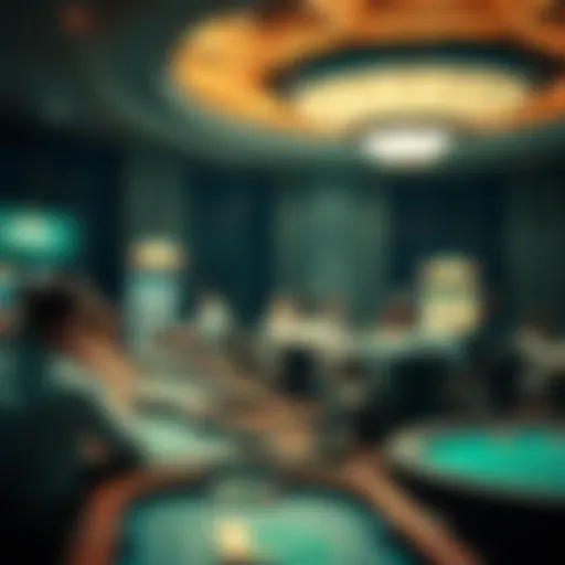 A captivating live casino environment showcasing tables and players engaged in a game.