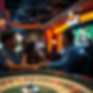 An immersive user experience in a live casino, depicting players enjoying a seamless gaming adventure.