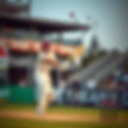 Cricket match action in progress