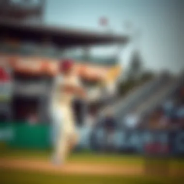 Cricket match action in progress