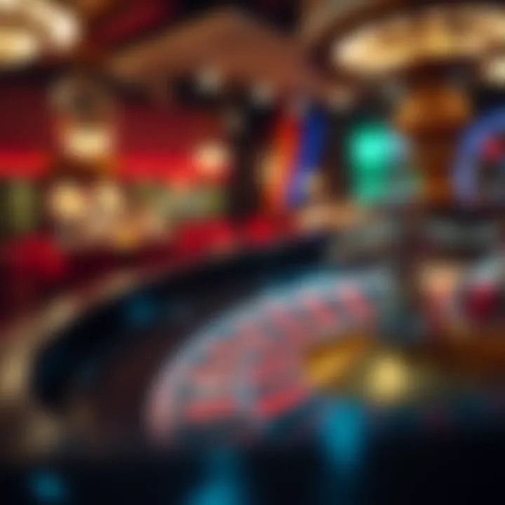 A close-up of a roulette wheel in a live dealer casino