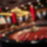 A captivating live roulette table with a wheel in motion