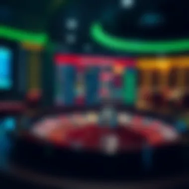 A digital interface showcasing betting options in live roulette.