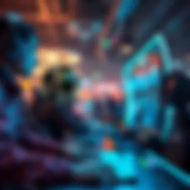 A futuristic depiction of technology enhancing online gaming.