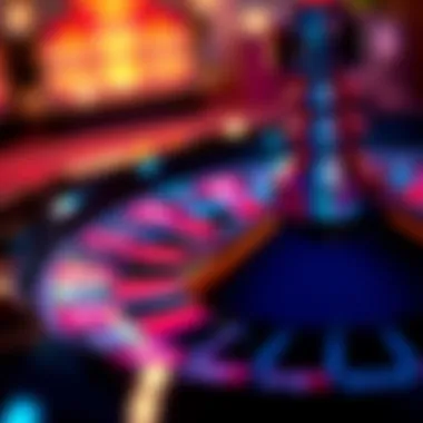 A close-up of a roulette wheel with vibrant colors and details.