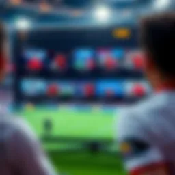 Live sports streaming interface showcasing various events