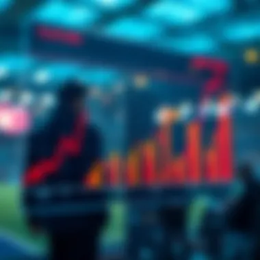 Graph showing market trends in sports betting