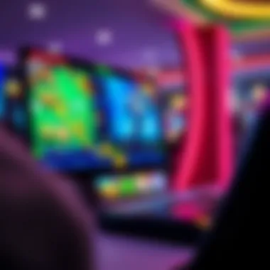 Vibrant online casino interface showcasing games