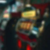 A vintage slot machine showcasing its intricate design