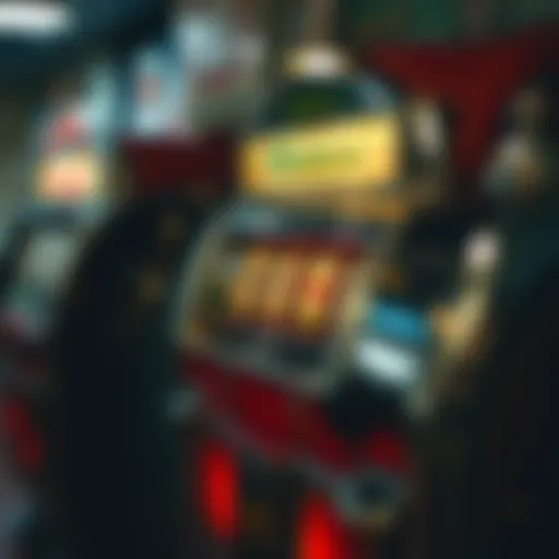 A vintage slot machine showcasing its intricate design