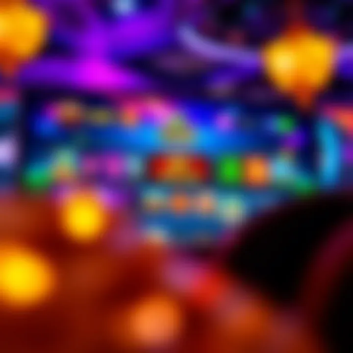 Vibrant online casino interface showcasing games